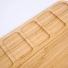 Wholesale of household square four-grid and six-grid bamboo plates, restaurant cheese, pastry, fruit grid plates, and multi-functional partition trays details Picture